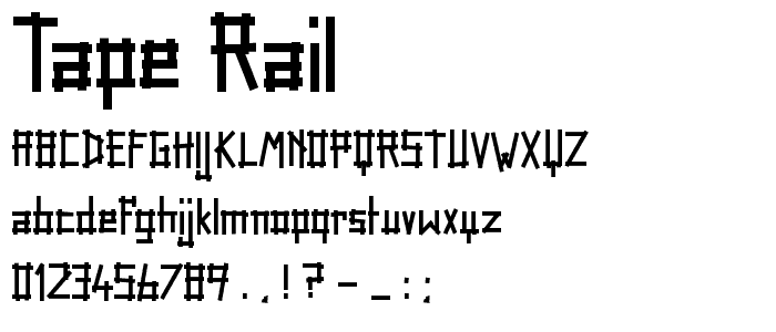 Tape Rail font